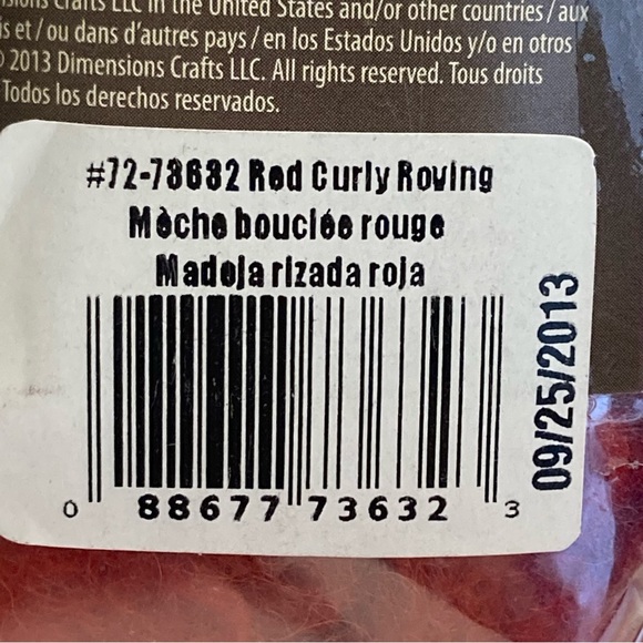 6 Dimensions FeltWorks 100% Wool Red Curly Roving 0.25oz Needle Felting Crafts - Picture 8 of 16